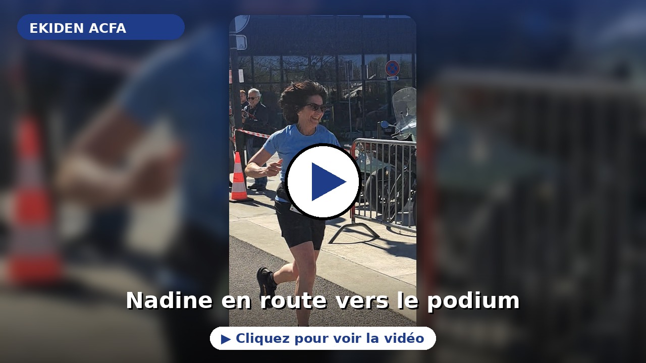 Vidéo passage de Nadine Ekiden ACFA Toulouse