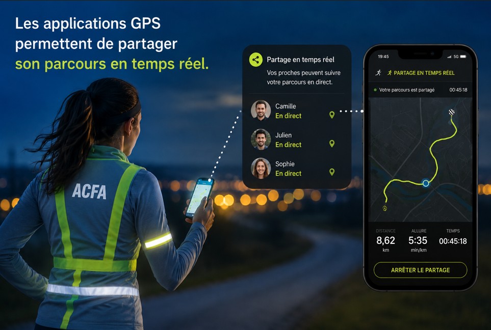 Application GPS permettant de partager son parcours en temps réel