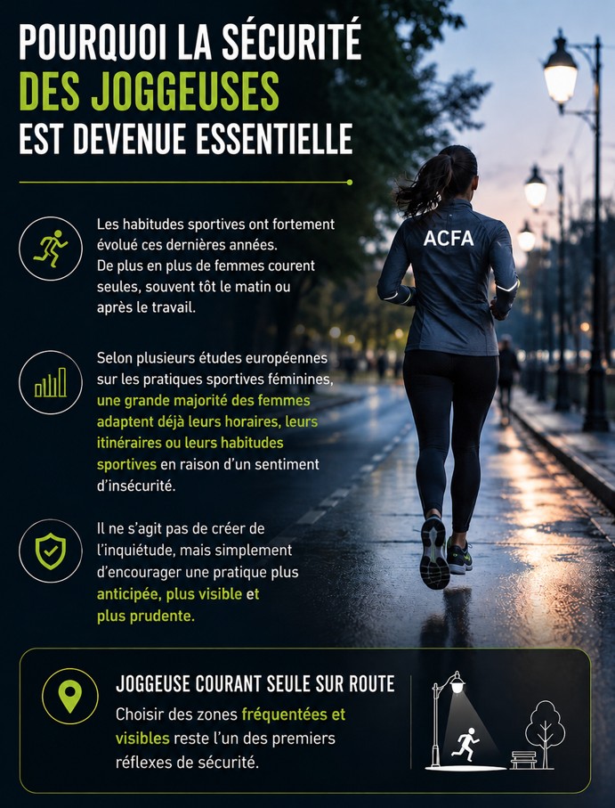 Joggeuse courant seule sur route