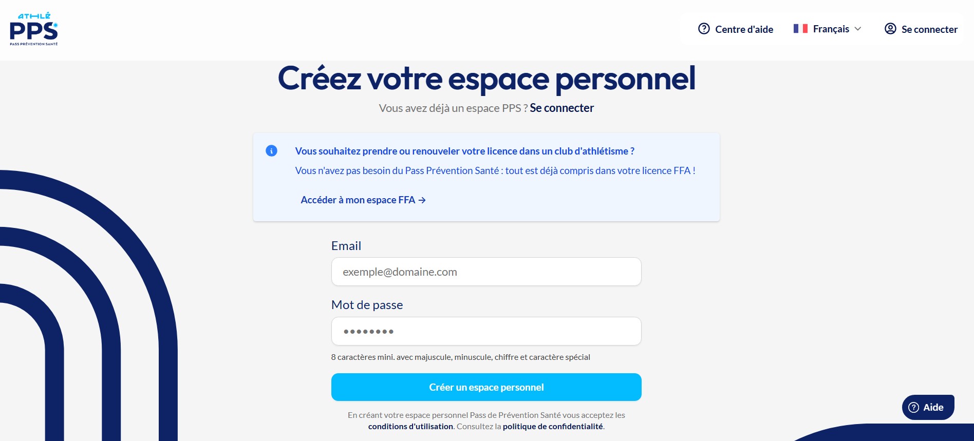 PPS 2026 : création de compte personnel sur le site officiel pps.athle.fr