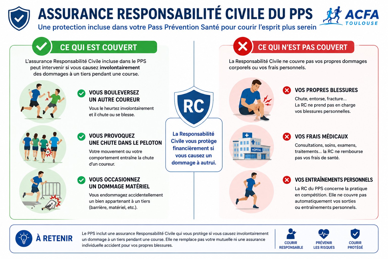 Schéma Assurance Responsabilité Civile du PPS : ce qui est couvert et ce qui n’est pas couvert