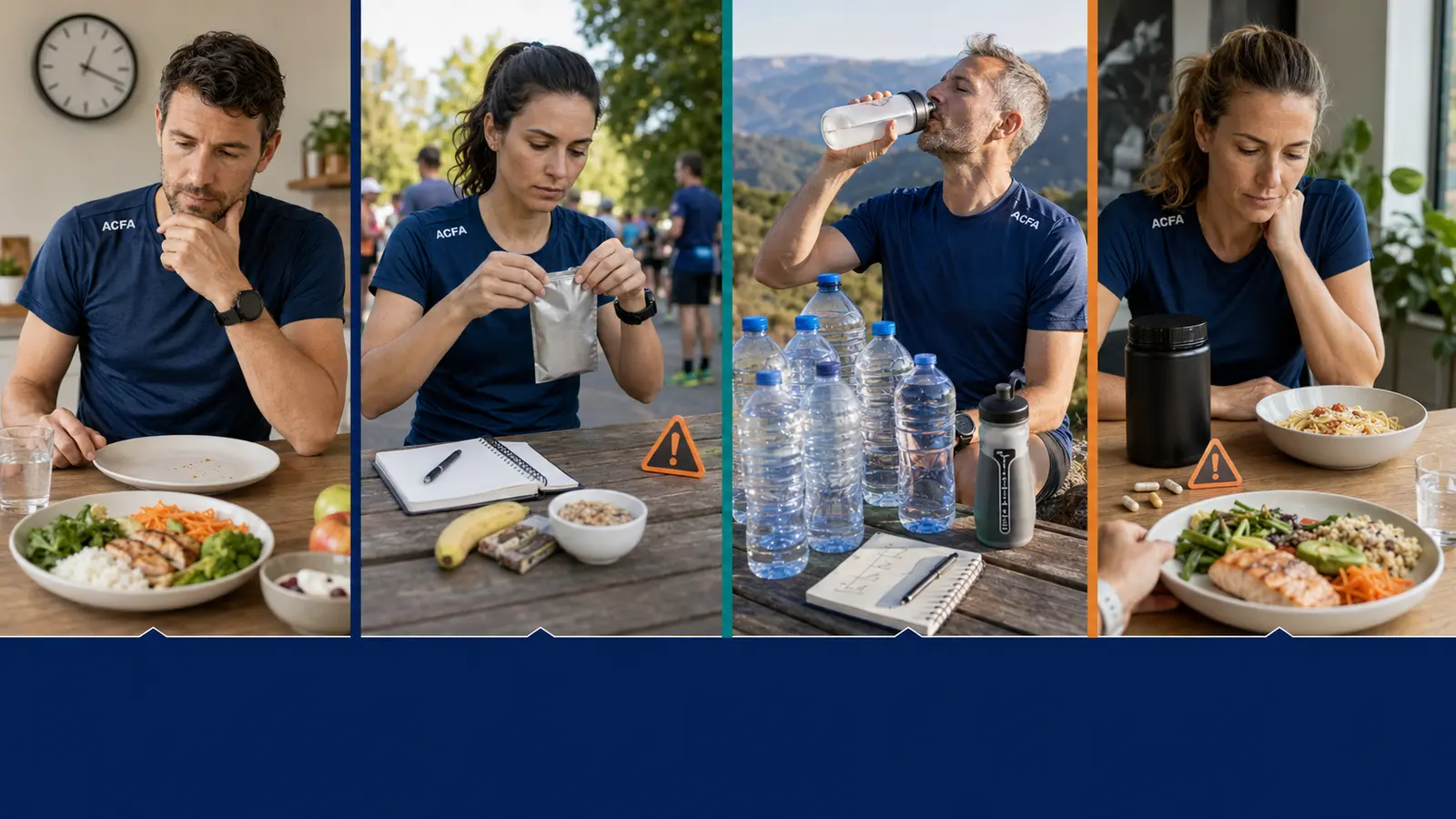 Quatre erreurs fréquentes : repas insuffisant, produit non testé, excès d’eau et complément prenant la place d’un repas.