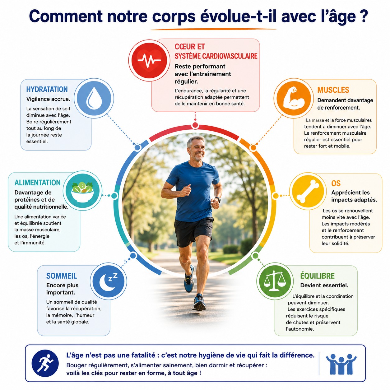 Évolution des capacités physiques et de la récupération avec l’âge