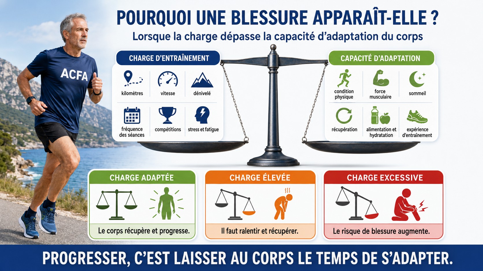 Balance entre la charge d’entraînement et la capacité d’adaptation du corps