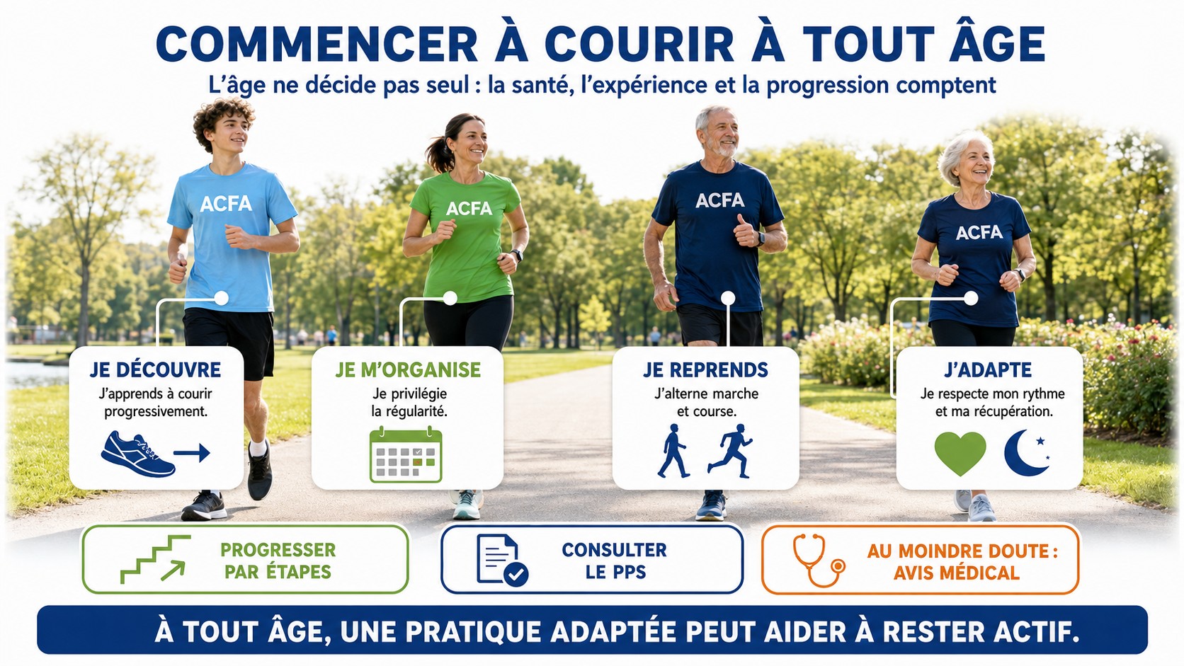 Infographie ACFA consacrée aux bénéfices de la course lente