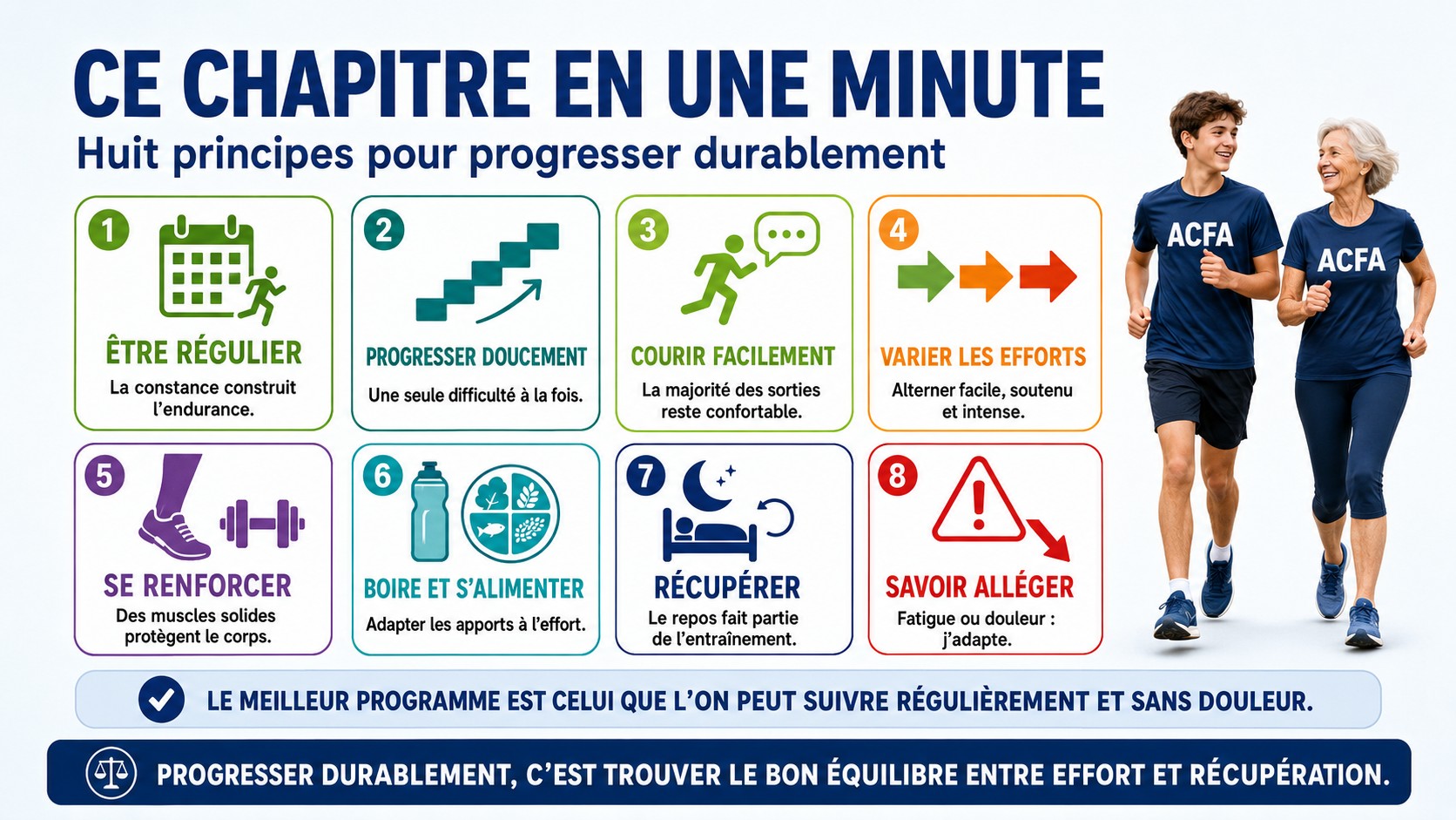 Huit principes pour progresser durablement en course à pied