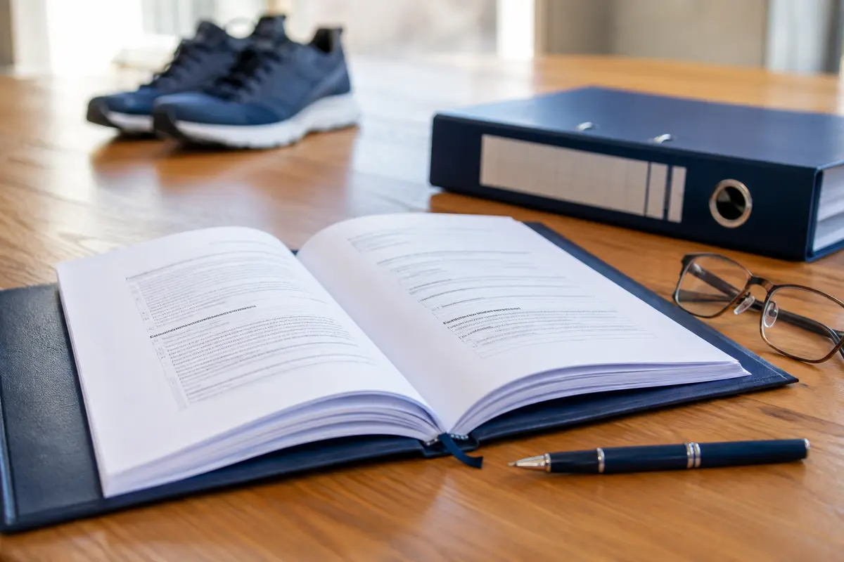 Documents officiels et classeur représentant les statuts de l’association ACFA