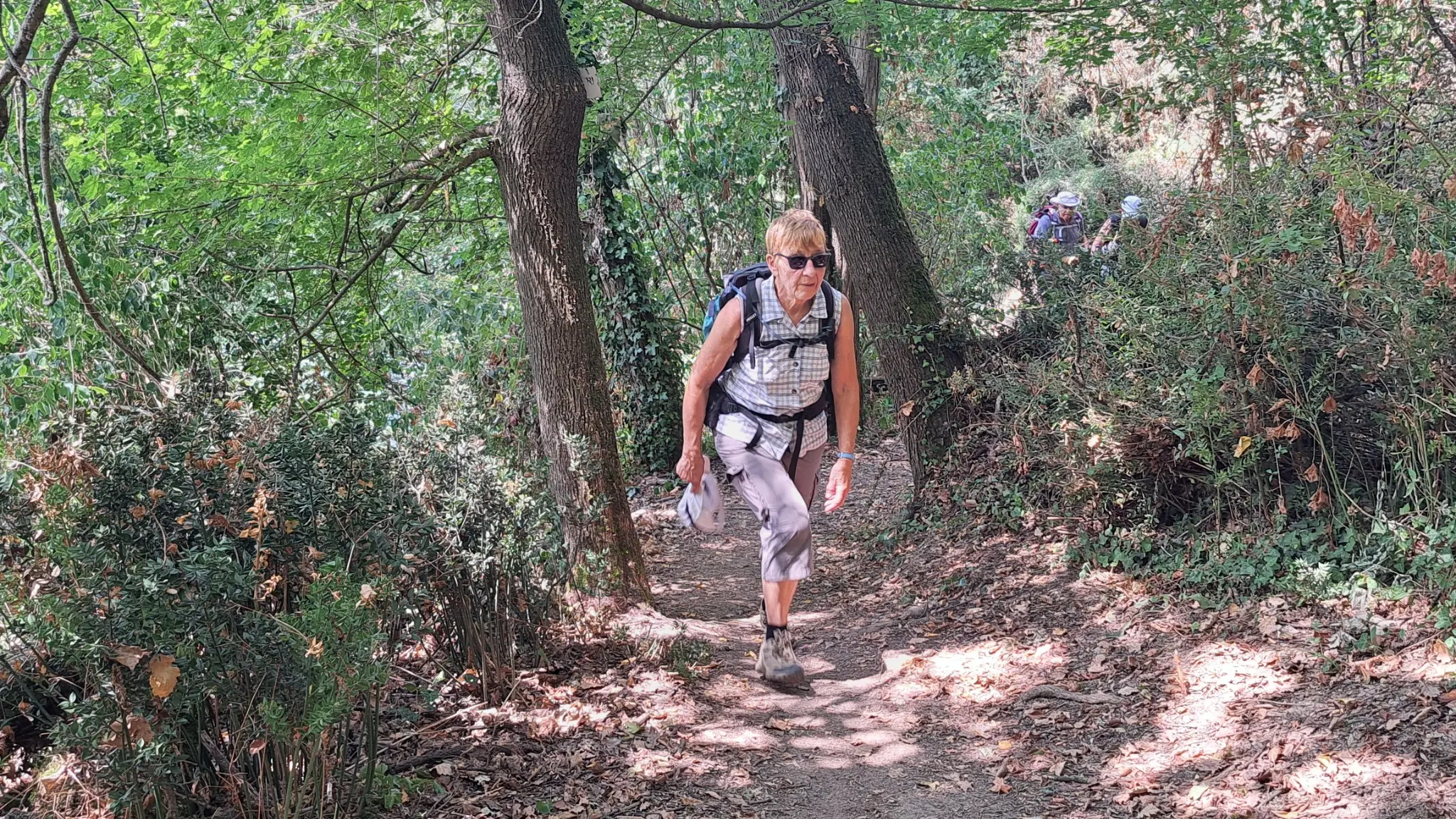 Danielle dans la montée finale vers Clermont-le-Fort