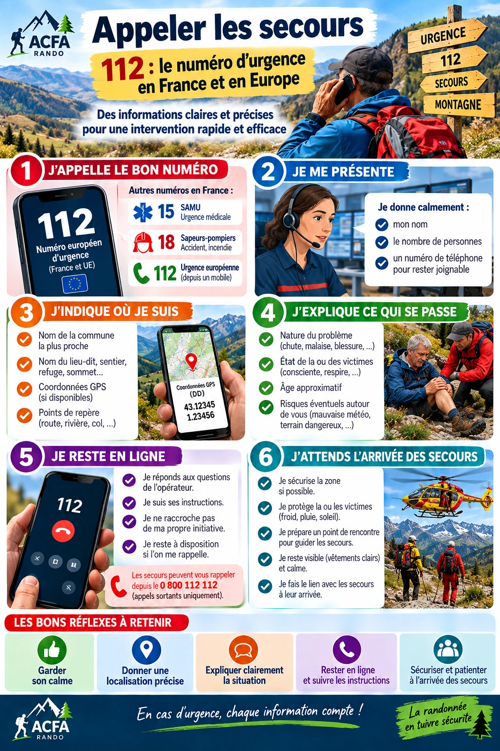 Comment appeler les secours en randonnée : 112, informations à transmettre et bons réflexes