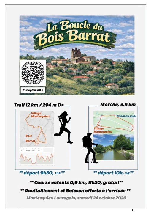 Course du Bois Barrat à Montesquieu-Lauragais le 24 octobre 2026