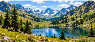 Paysage de montagne préservé après le passage des randonneurs