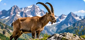 Bouquetin observé à distance dans son milieu naturel