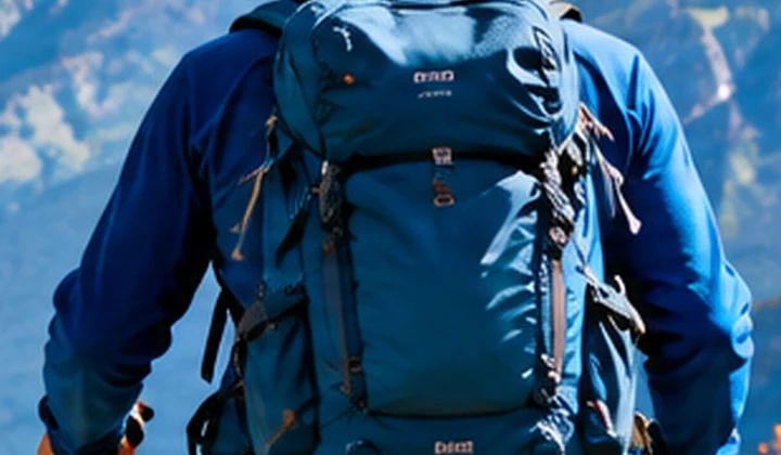Sac à dos de randonnée porté sur un sentier de montagne