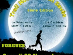 Affiche du Trail Nocturne en Savès 2026 à Forgues le 28 novembre