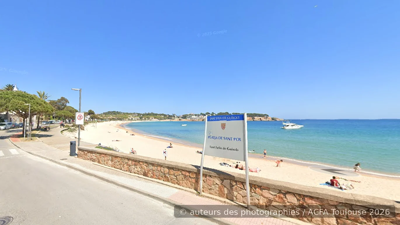 Plage de Sant Feliu après la sortie vélo de l’ACFA