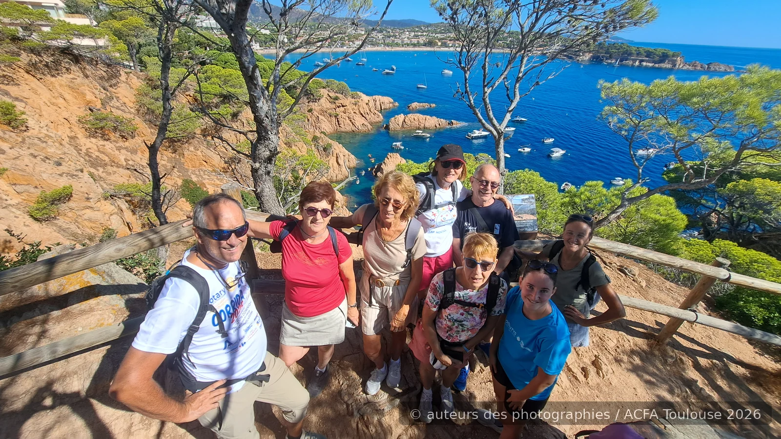 Groupe ACFA dominant les criques de Sant Feliu de Guíxols