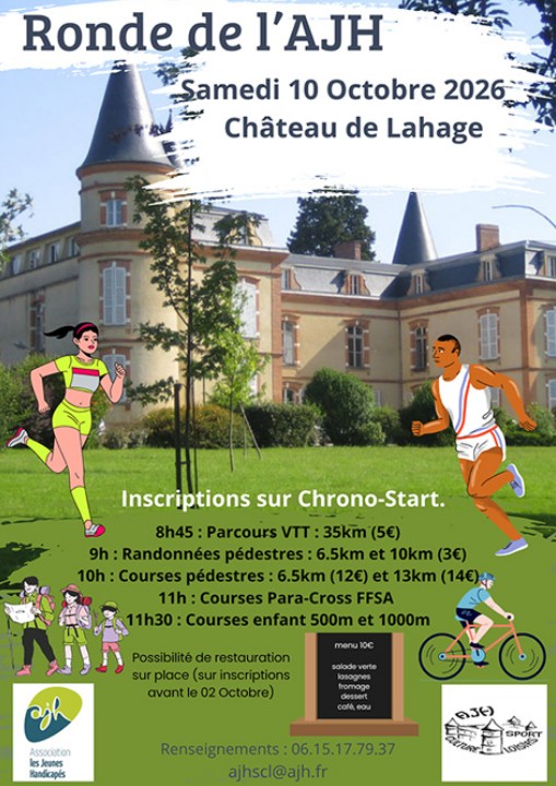 Affiche de la Ronde de l’AJH 2026 au Château de Lahage